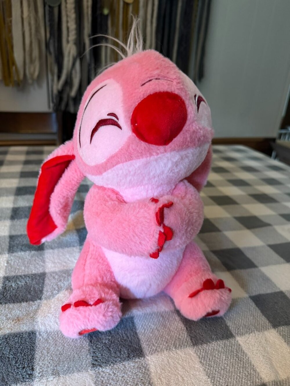 Disney Pink Stitch Hugging 11" Plush no tag